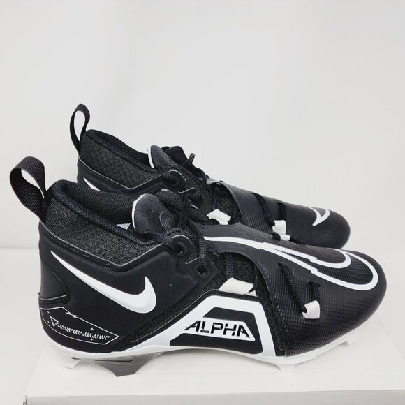 Nike Alpha Menace Pro 3 Mid Men's Size 11 Black Football Cleats CT6649-001 - Picture 6 of 10